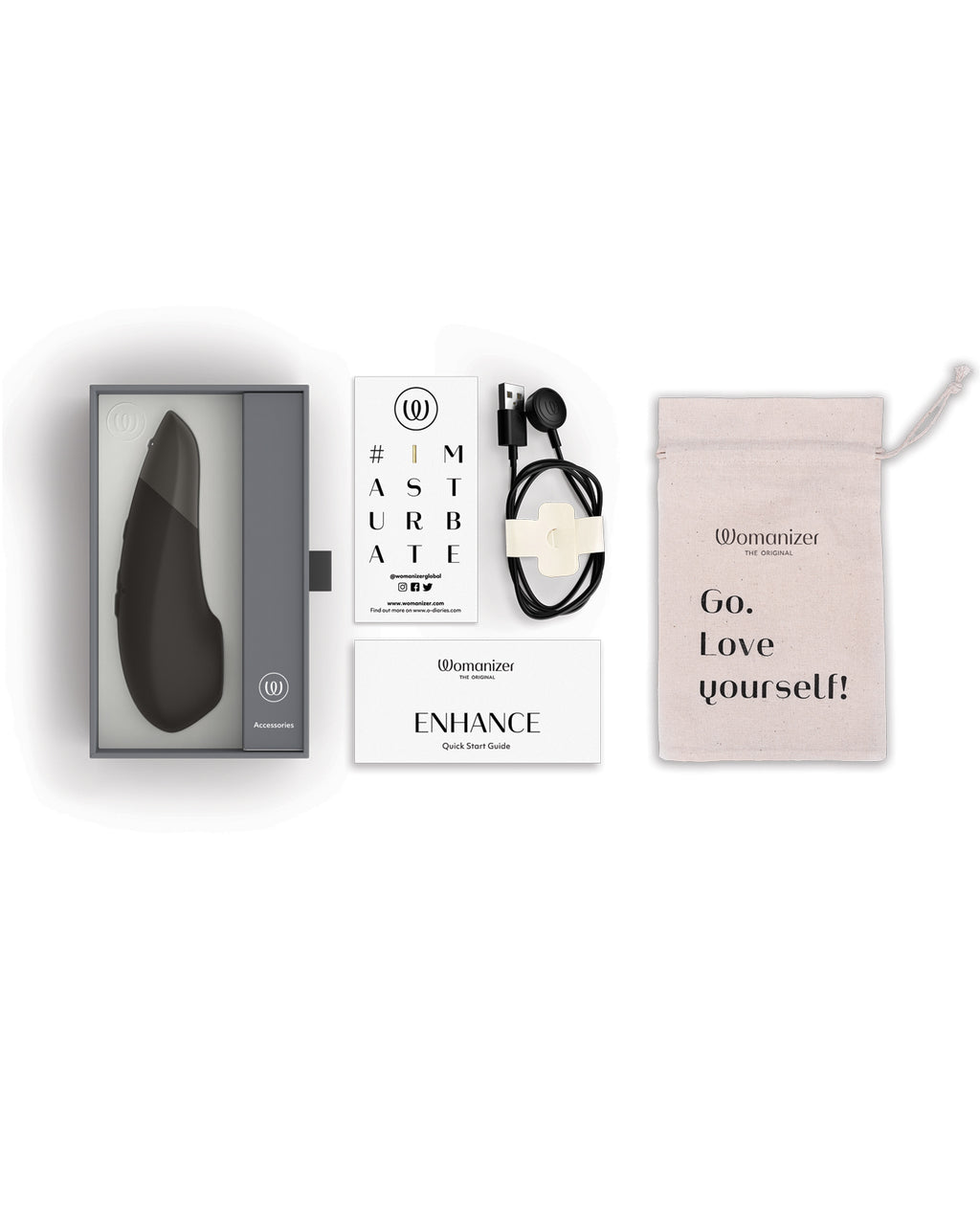 Womanizer Enhance 2 in 1 Pleasure Air & Vibrations - Black