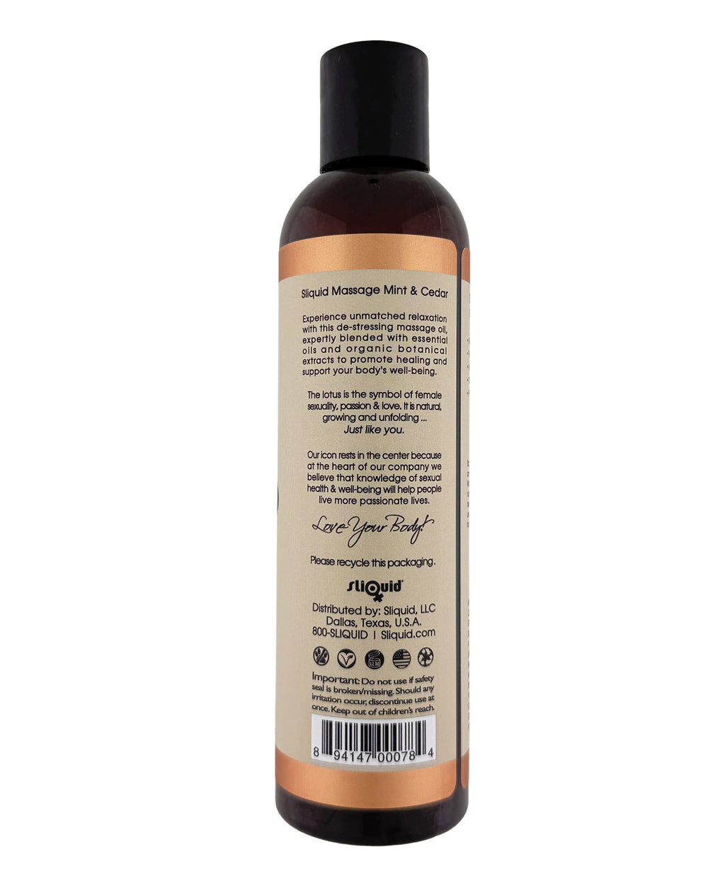 Sliquid Balance Massage Oil - 8.5 oz Cedar Mint