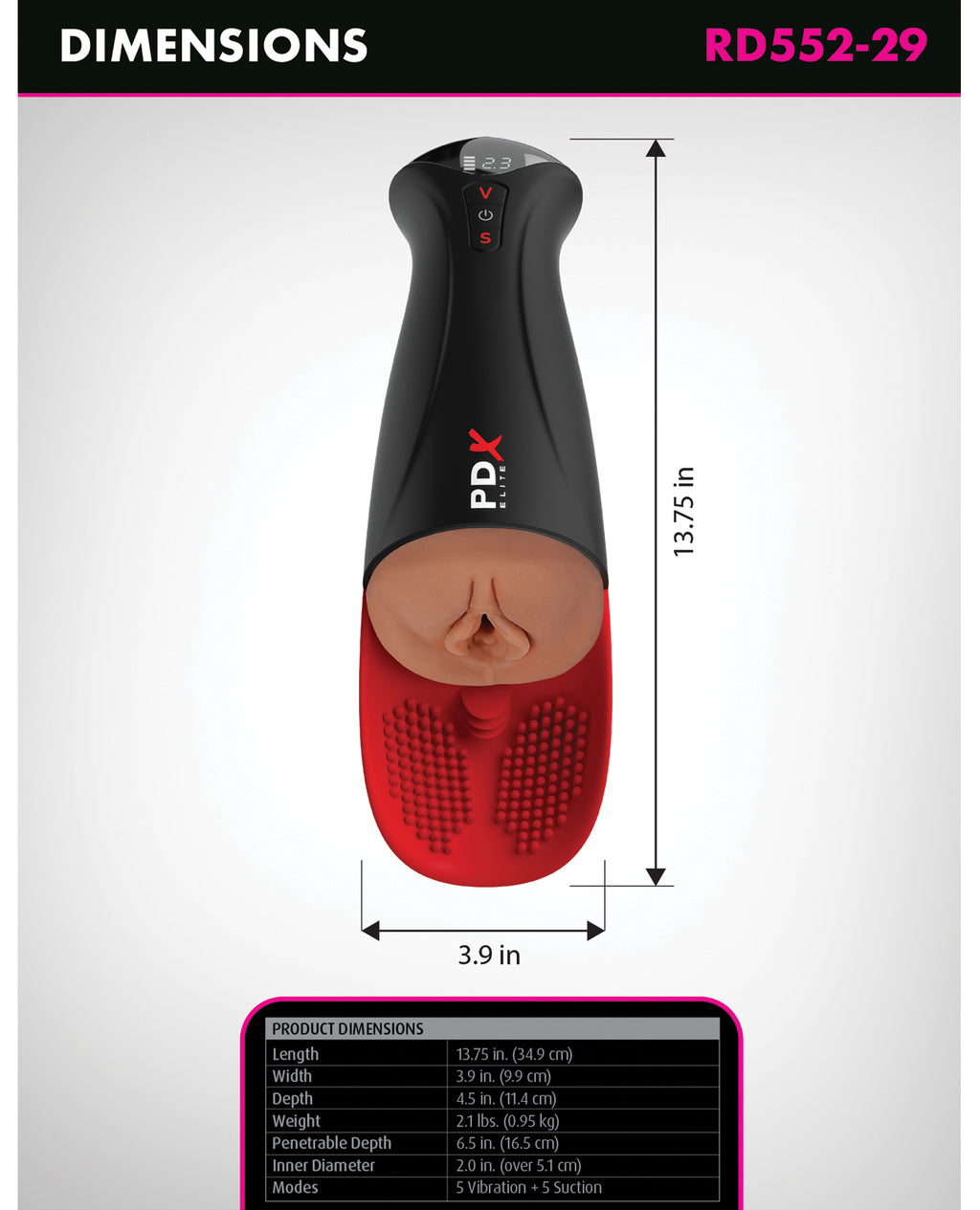 PDX Elite Fuck-O-Matic Pro XL Pussy Stroker - Brown