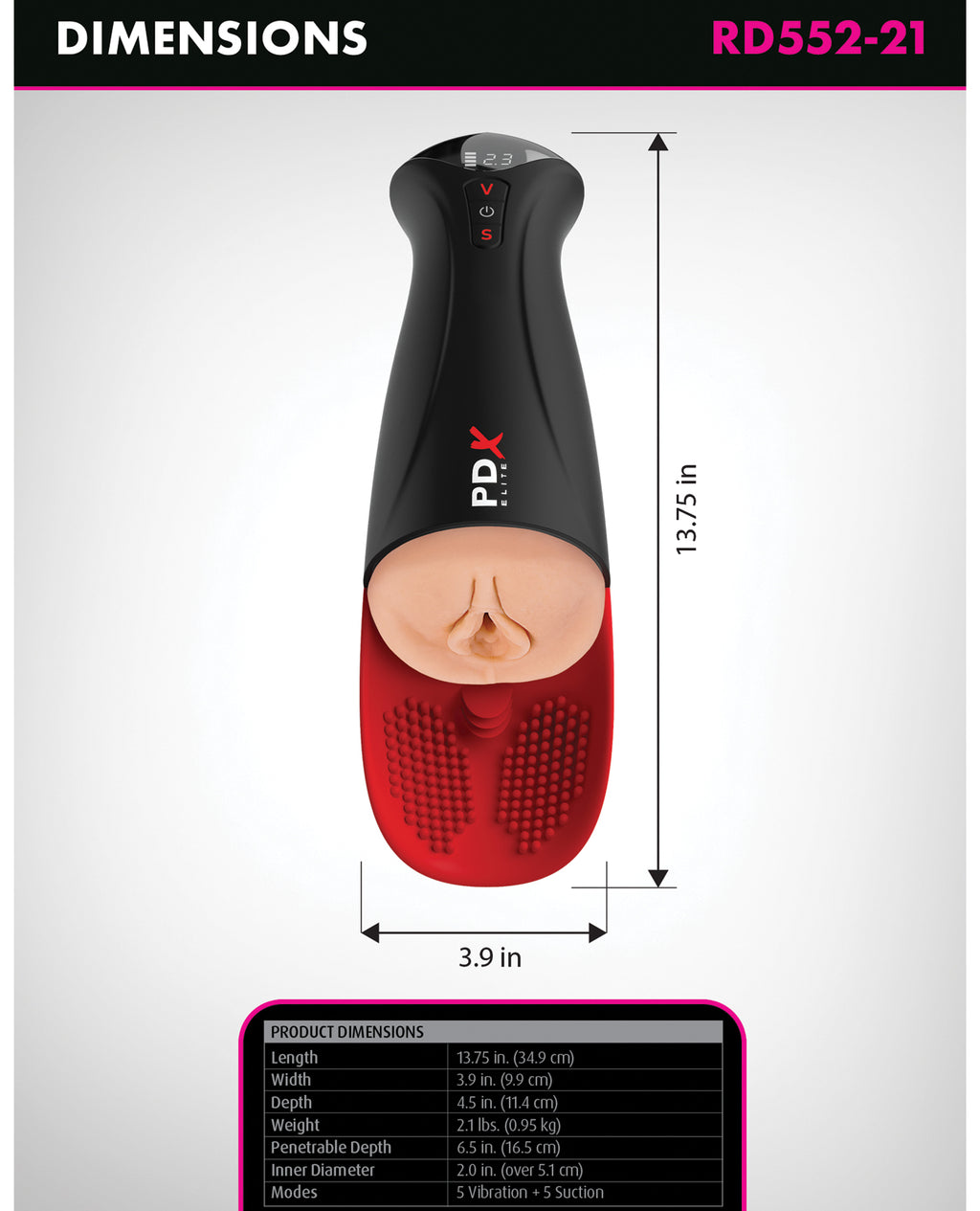 PDX Elite Fuck-O-Matic Pro XL Pussy Stroker - Light