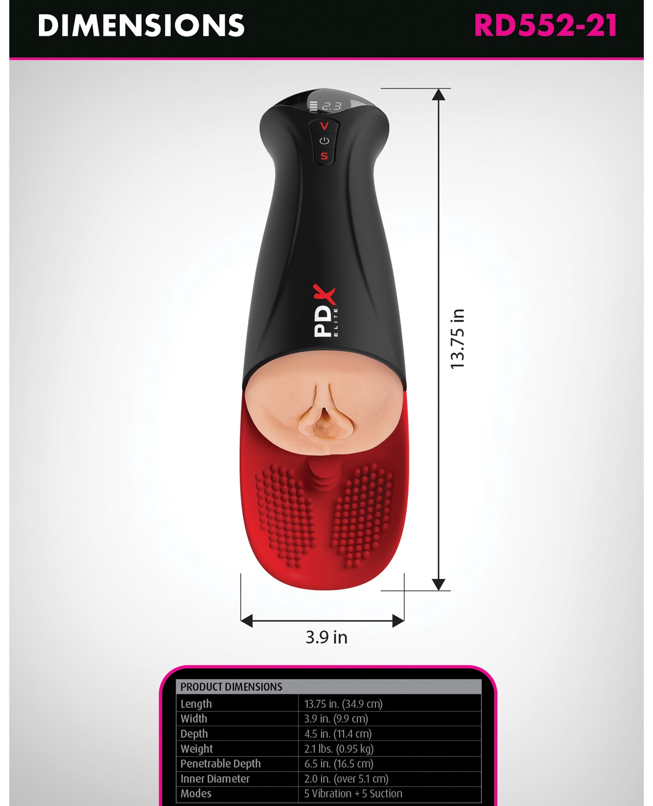 PDX Elite Fuck-O-Matic Pro XL Pussy Stroker - Light