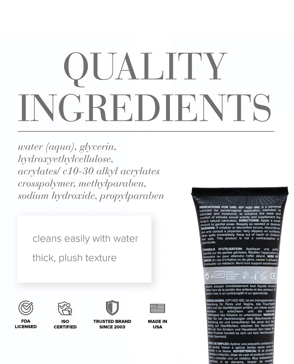 JO H2O Gel - Original Lubricant 4 oz