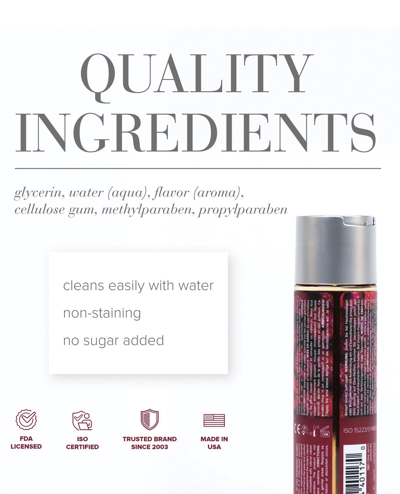 JO H2O - Raspberry Lubricant 4 oz