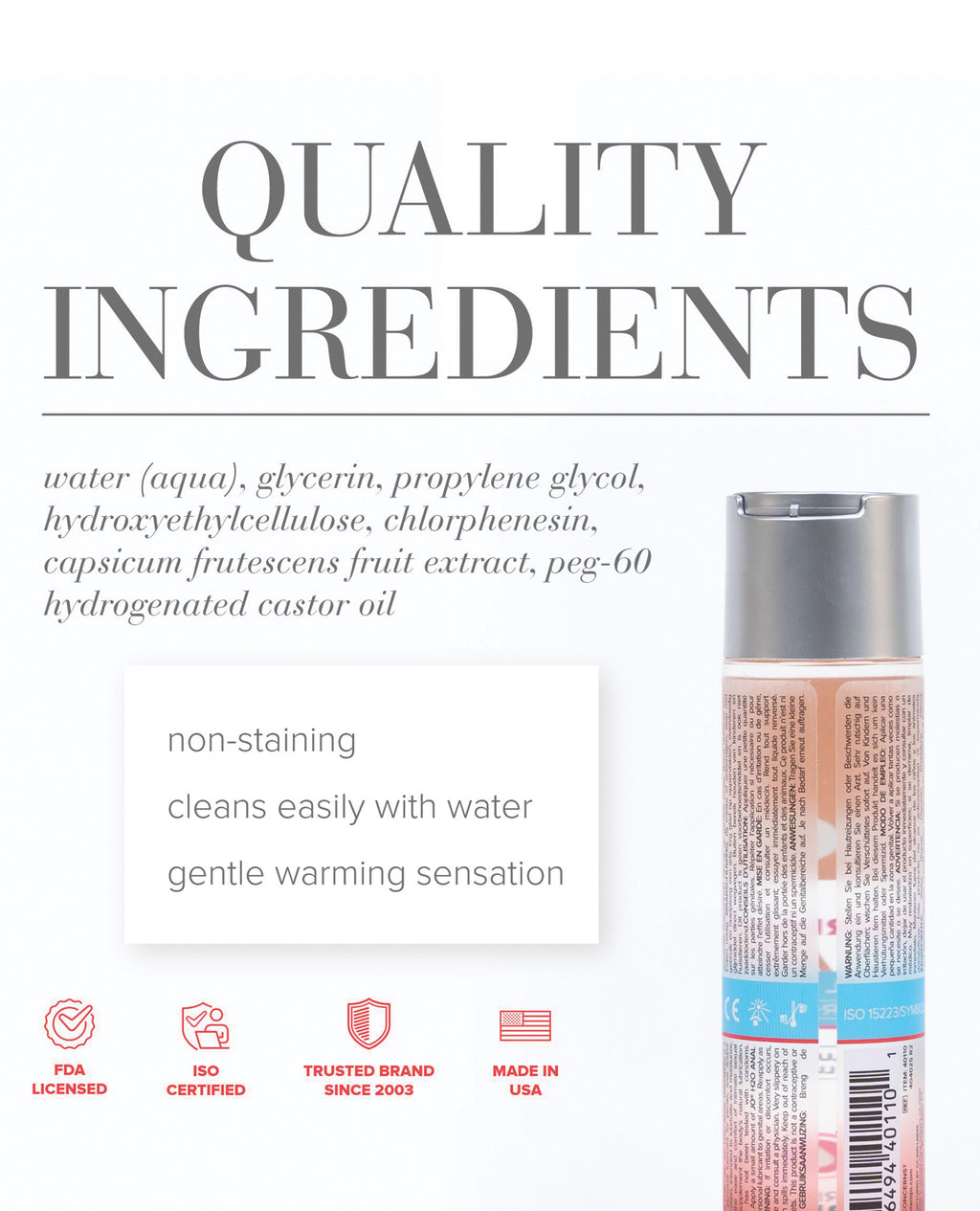 JO H2O Anal - Warming Lubricant 4 oz