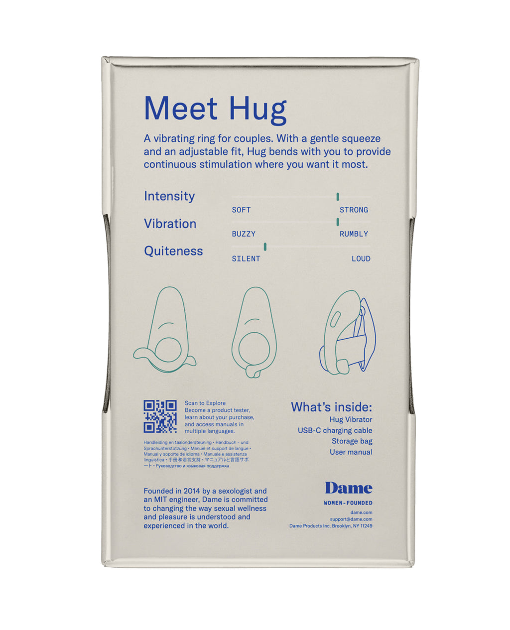Dame Hug Vibrating Couples Ring - Fir