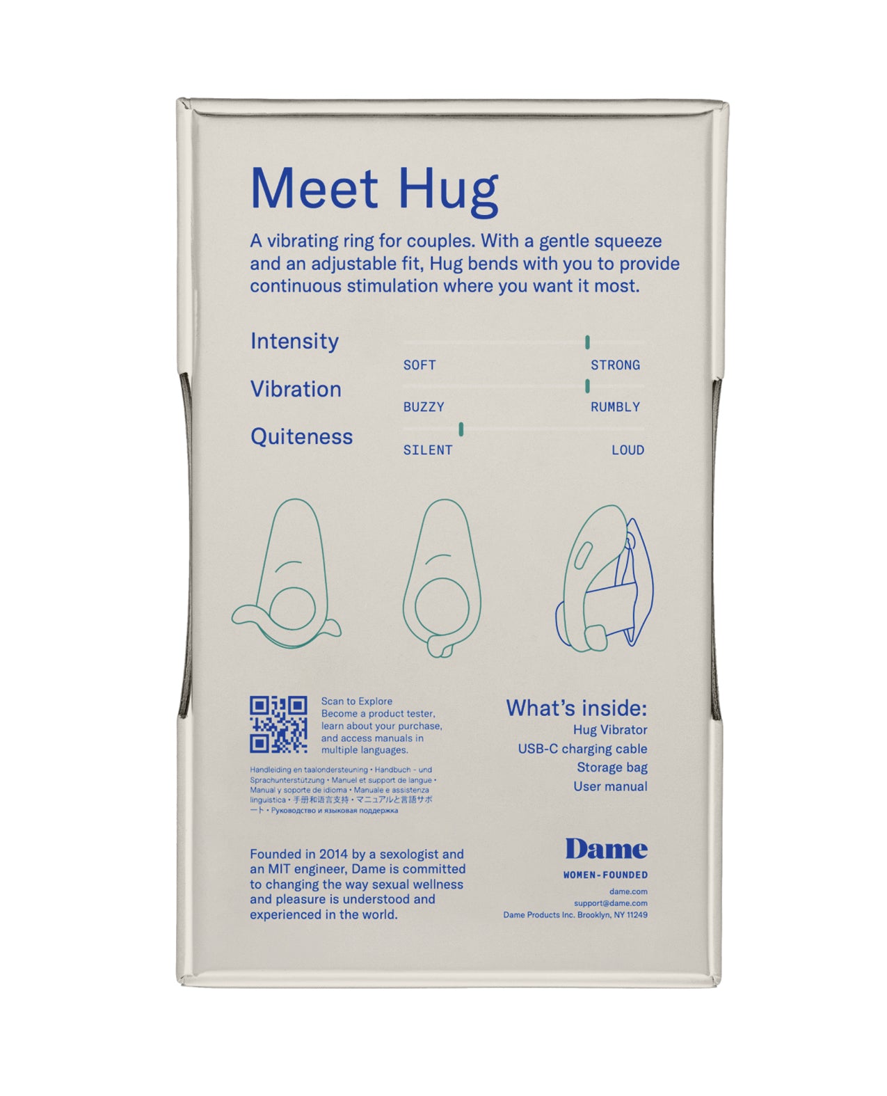 Dame Hug Vibrating Couples Ring - Fir