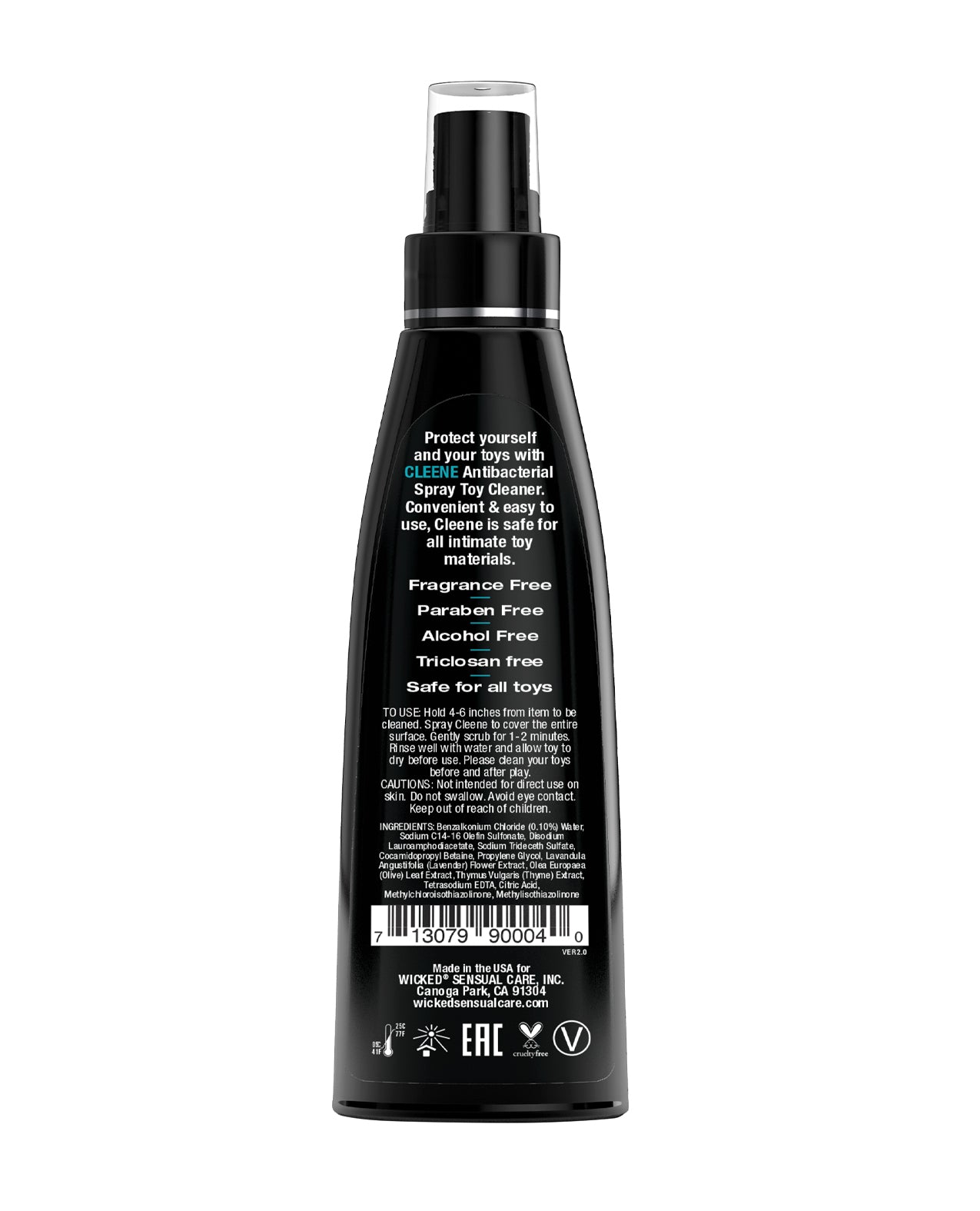 Wicked Sensual Care Cleene Anti-Bacterial Toy Cleaner - 4 oz