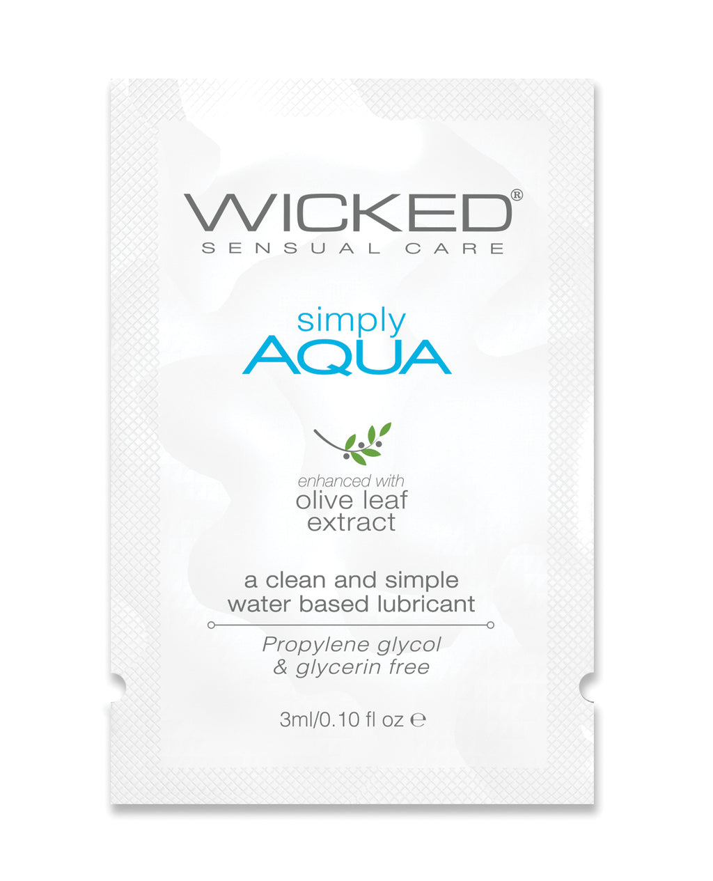 Wicked Sensual Care Simply Aqua Water Based Lubricant - .1 oz