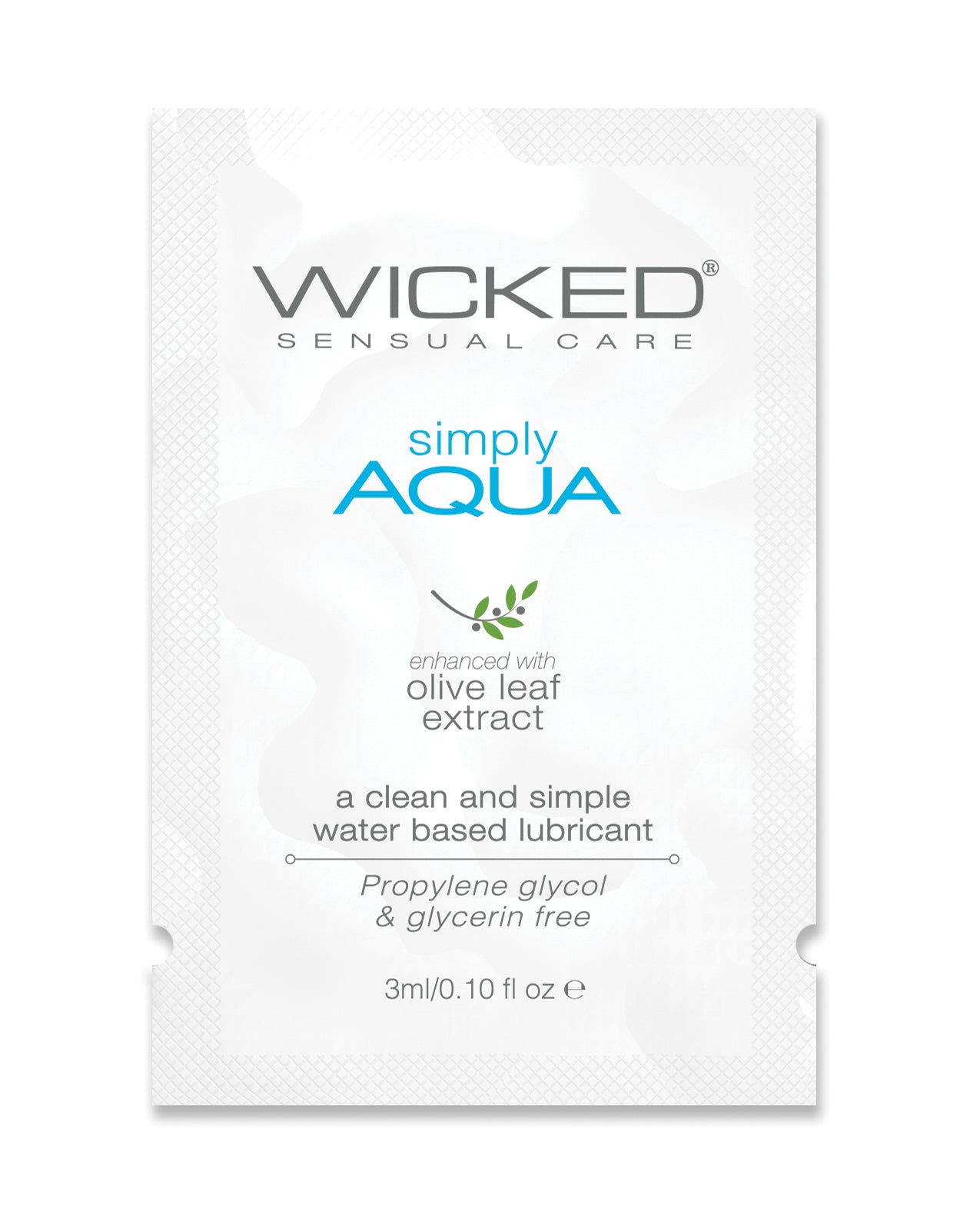 Wicked Sensual Care Simply Aqua Water Based Lubricant - .1 oz