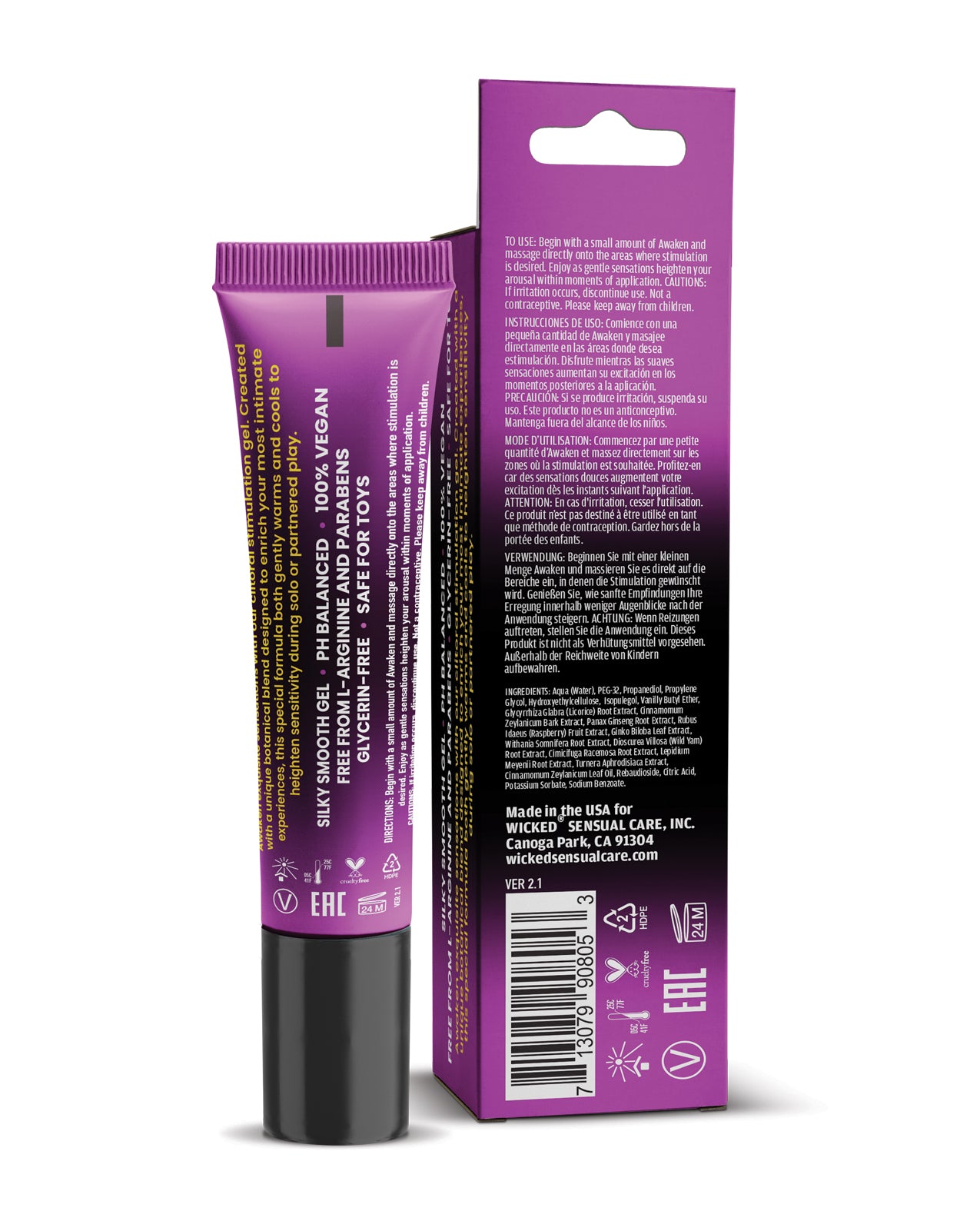 Wicked Sensual Care Awaken Stimulating Clitoral Massaging Gel - .5 oz
