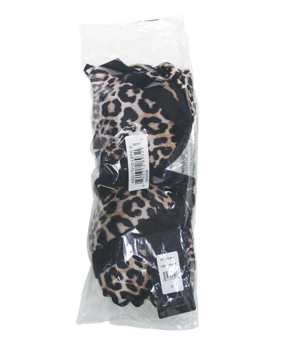 Devon Push Up Bra w/Harness & G-String 3 pc Set - Leopard 1X/2X