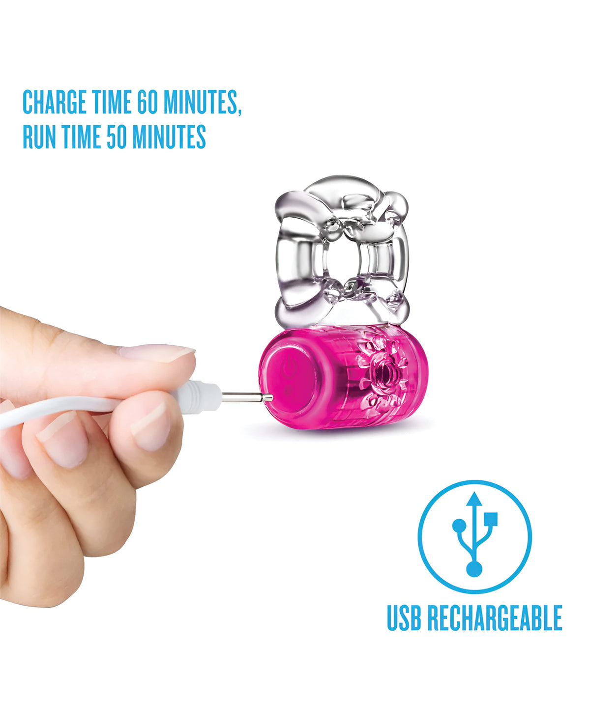Blush Play With Me - Pleaser Rechargeable C-Ring - Pink