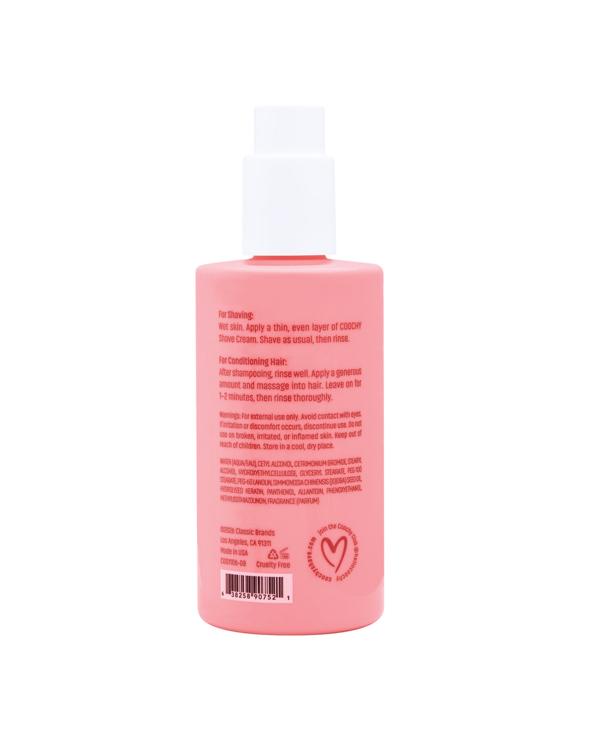 COOCHY Shave Cream - 8 oz Pear Berry