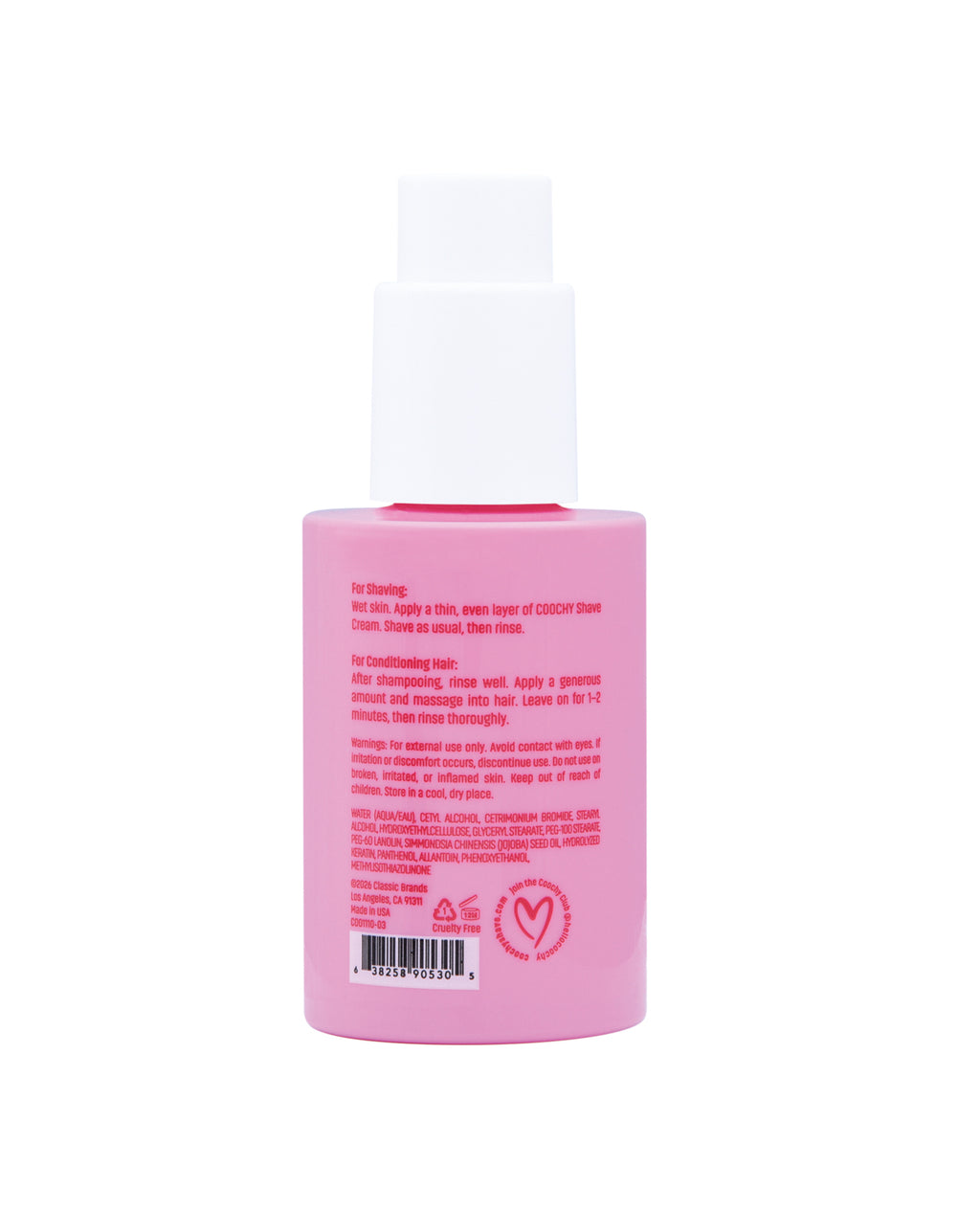 COOCHY Shave Cream - 3.4 oz Berry Bliss