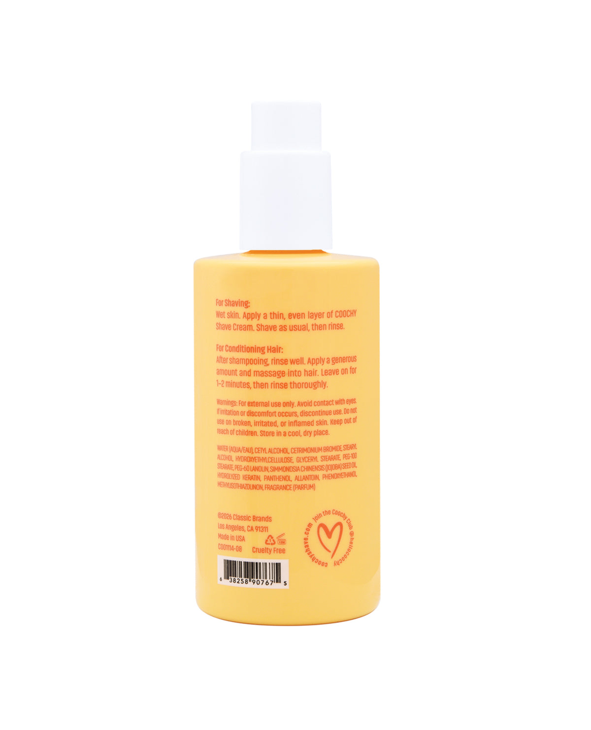 COOCHY Shave Cream - 8 oz Peachy Keen