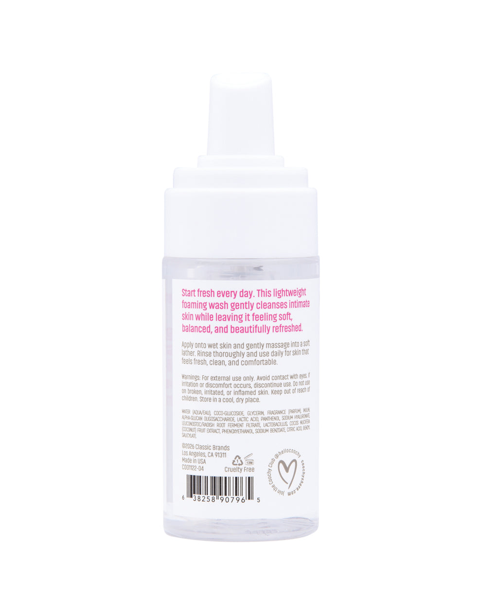 COOCHY Fab Fresh Intimate Foaming Cleanser - 4 oz Peony