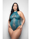 Elusive Kasmira Monowire Lace Teddy - Dark Teal 1X/2X